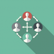 network of heads in circles