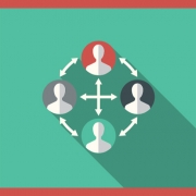 network of heads in circles