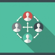 network of heads in circles