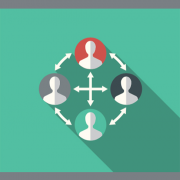 network of heads in circles